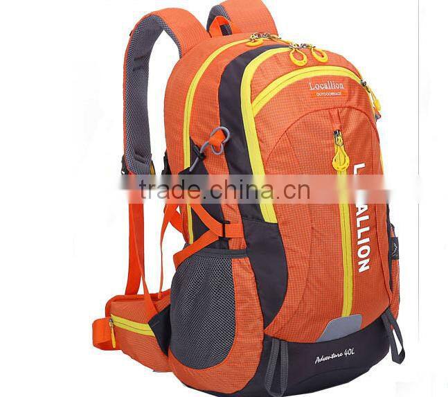 outdoor sporty good quality polyester nylon men women waterproof travel hiking camping backpack