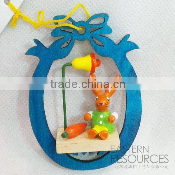 Wooden Easter Decoration Hanging Rabbit