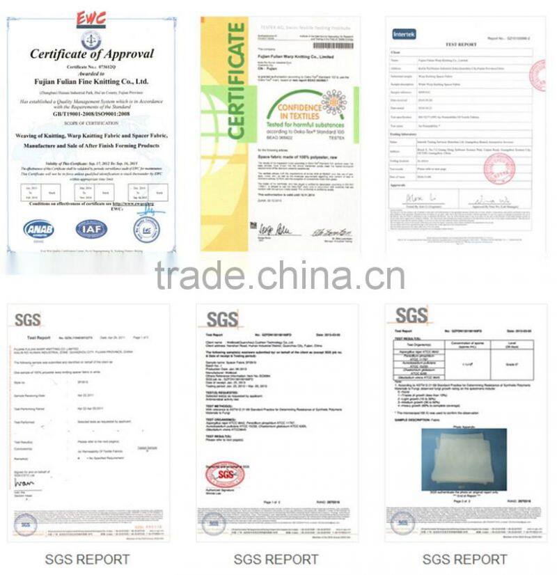 3d spacer fabric mattress pad