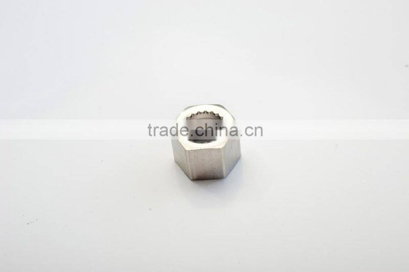 Nickel-plated, Automatic lathe machining, M16 brass hex nut