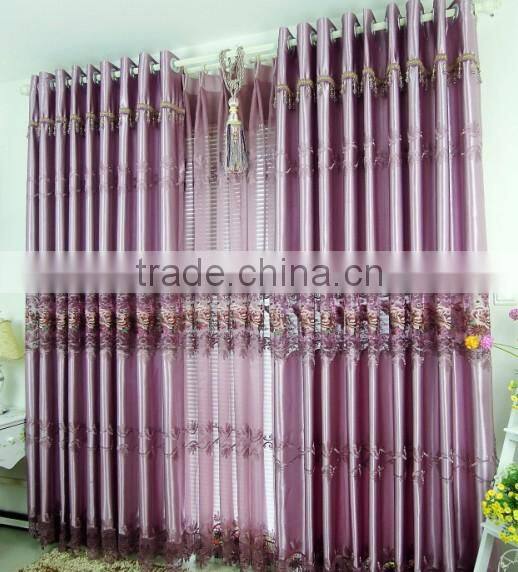 Hot sale embroidered curtain fabric for window living room curtain fabric