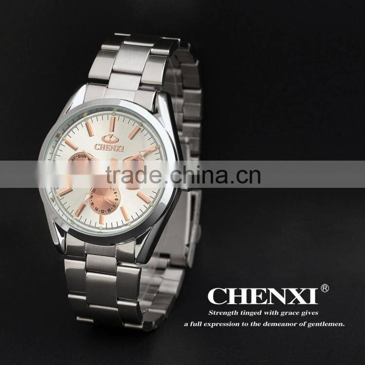 China export Japan quartz wrist watch men ROSE GOLD dial face watch head gold watch stainless steel band 006BMR