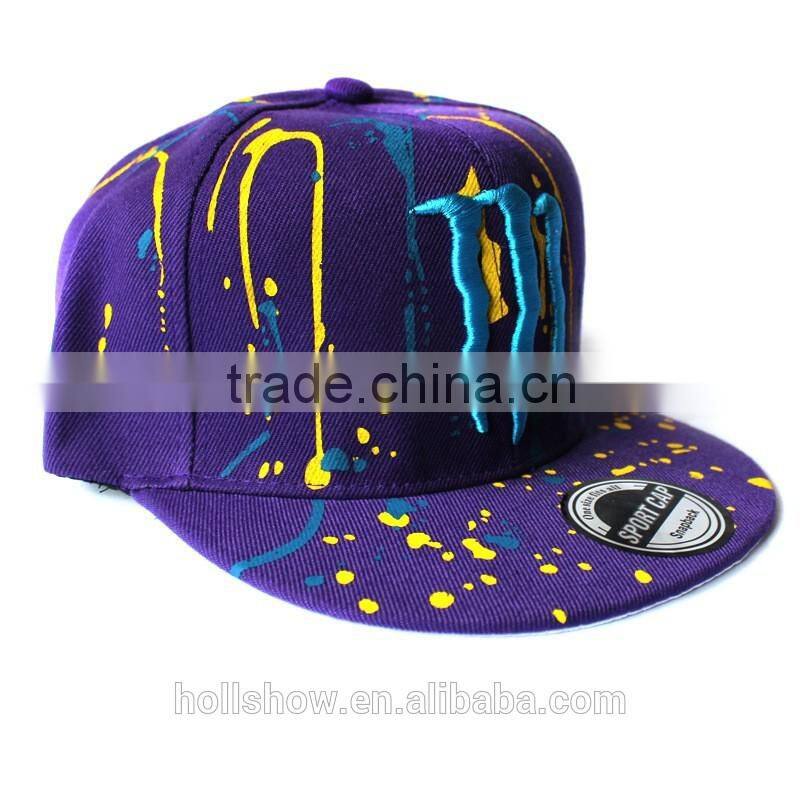 Fashion Cool Aiptasia Embroidery Man Women Hiphop Snapback Flat Brim Cap