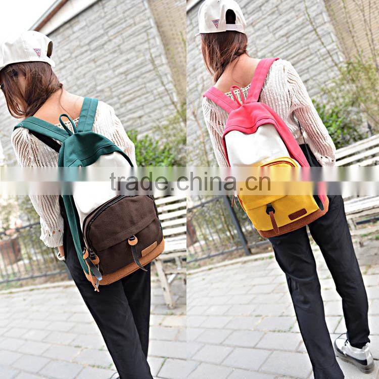 Vintage Korean Style Canvas School Shoulder Backpack Bag