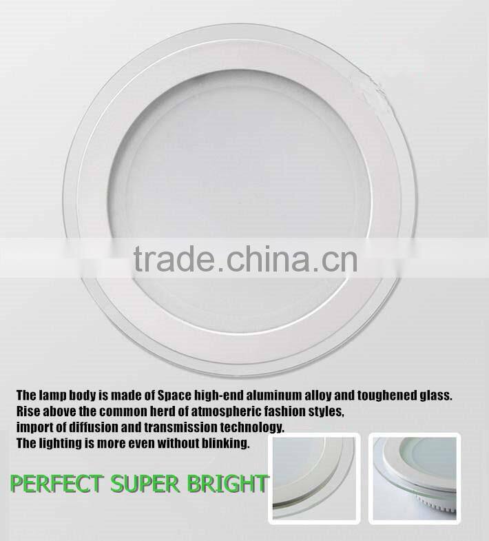 warm white and cool white glass led panel light, SMD5730 led light panel glass, dimmable backlit led panel light