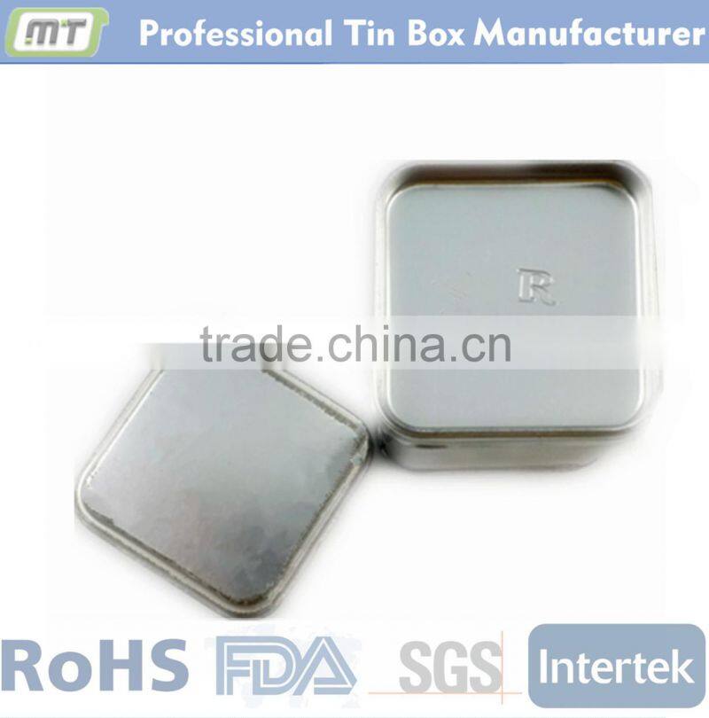 square metal tins can for tea