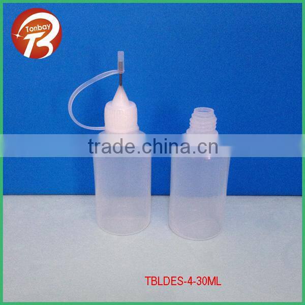 100ml LDPE e liquid empty bottles with stainless needle cap TBLDES-4
