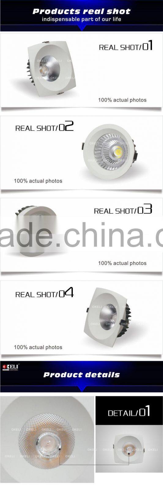 New design led downlight 24w anti-glare downlight reflector downlight 9w 16w 24w