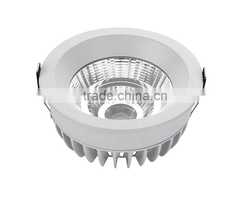 16w COB 3300K/4200K/6400K led recessed downlight