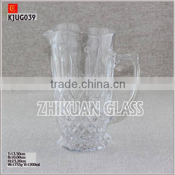 Glass Juice Jug with Lid Glass Pitcher water Jug