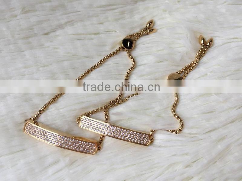 Latest Fashion Ladies Bracelet Beautiful Monica High End AAA Zircone Stone setting Bracelet Manufacture