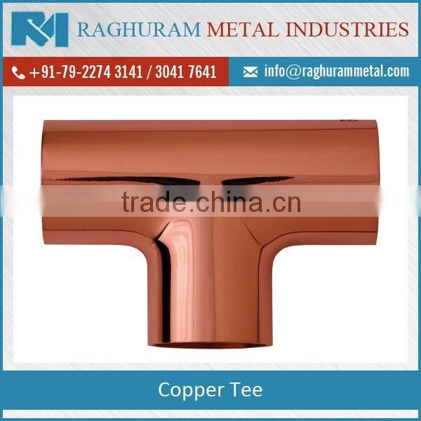 Top Grade Tough Material made Copper Tee for Gas Drilling Purpose