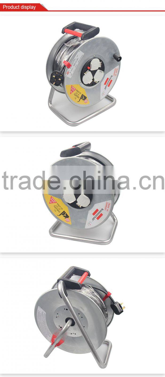 Thermal overload protection 50M 16A slip ring for cable reel 3G1.5mm2 3 way socket