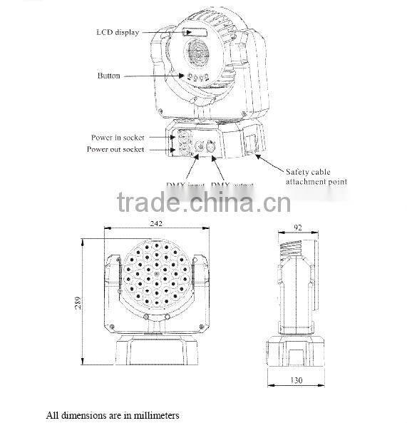 LED moving head lights