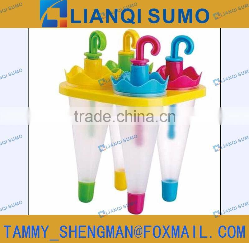 6pcs LFGB/FDA Food Grade plastic ice lolly mould rabbit shape