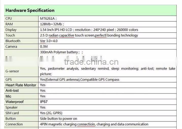 2016 GT68 Sports Watches Men with Simcard GPS Compass Heart Rate Monitor Smartwatch GT68