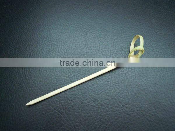 Disposable pick,knotted bamboo picks,bamboo decorative knot party picks