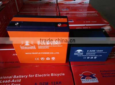 maintenance free 6-DZM-20 lead acid battery 12v 20ah Nice Power brand