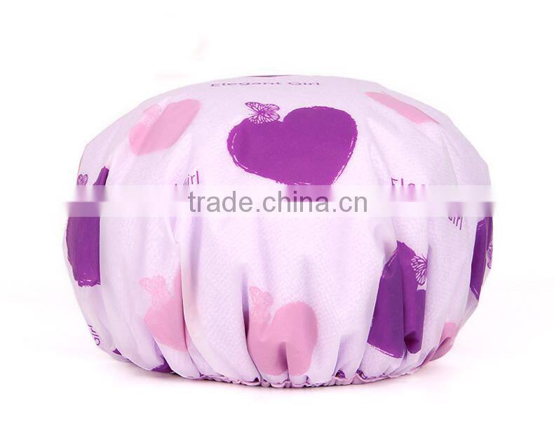 Hair towel type and plain dyed pattern shower cap