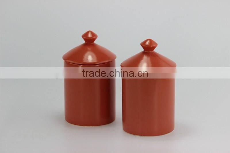 Natural Soy Scented Candle in Ceramic Jar with Matte Color