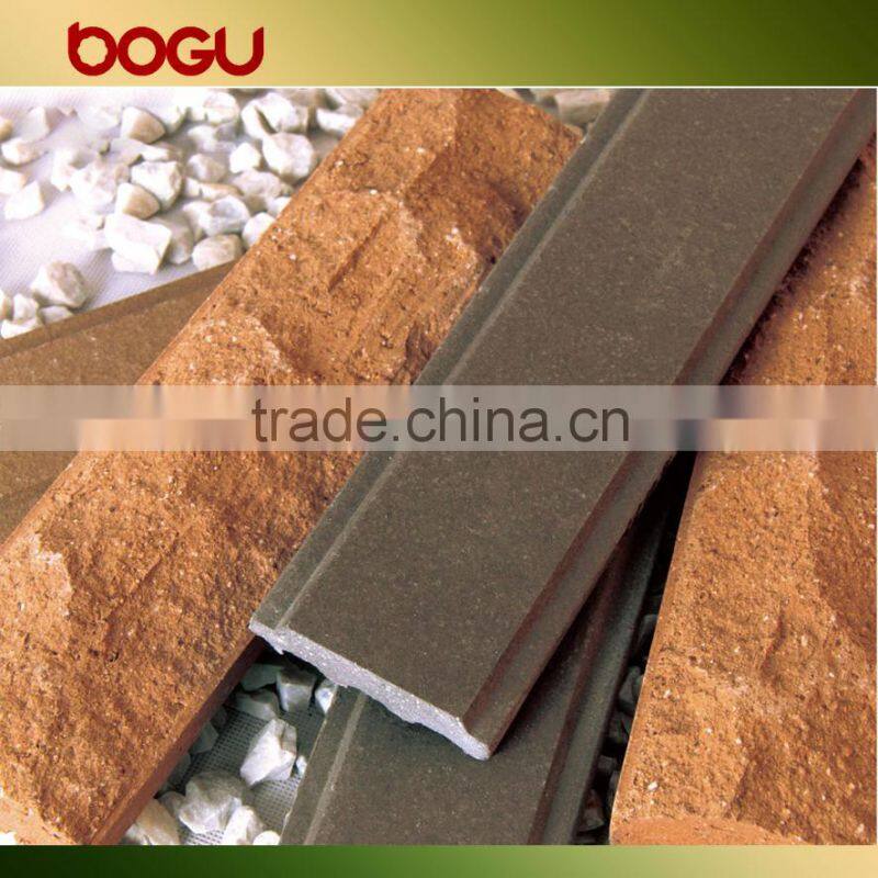 Rough finish full body ceramic yellow outdoor wall decorative clinker tile natural design 60x240mm