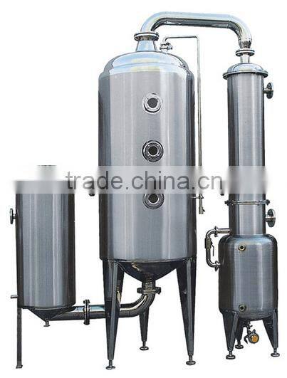 High-efficiency Vacuum Single-effect Milk Water Alcohol Juice Evaporator /Distiller