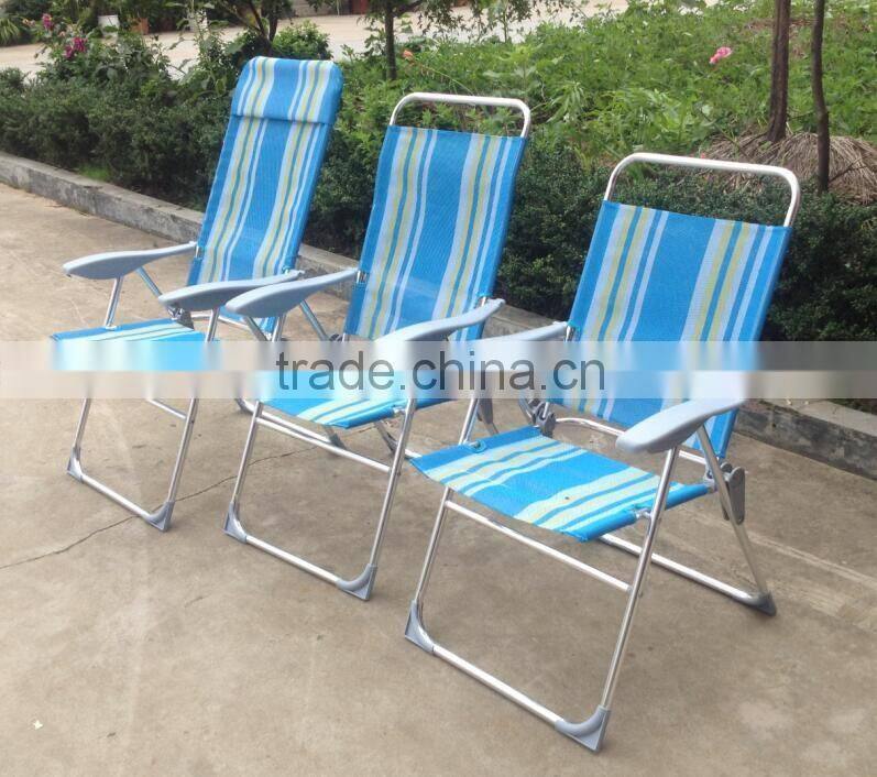 Lightweight adjustable folding aluminum folding beach chair