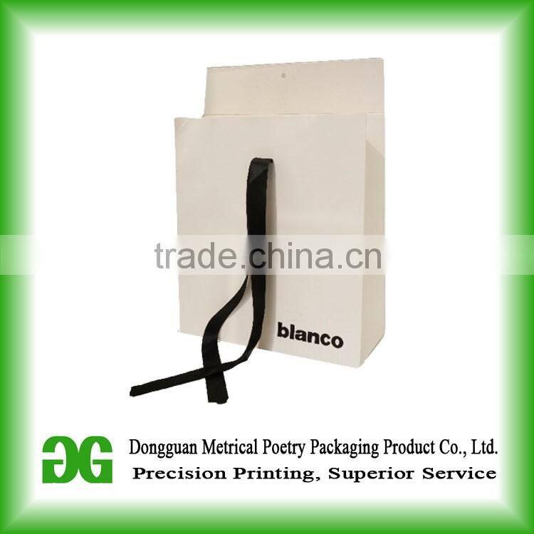 Pretty large paper bags with handles/flat paper bags wholesale in China