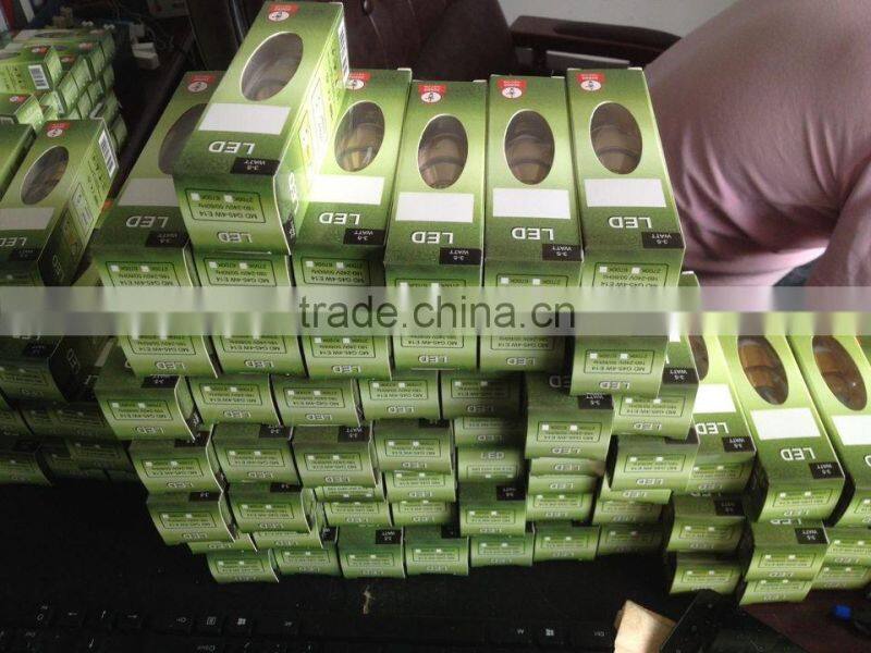 E14 candle led light for crystal lamp golden and silver cover with CE and RoHS