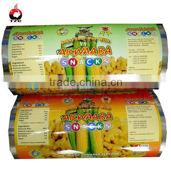 Custom printing film food grade plastic packing shrink wrap film for corn