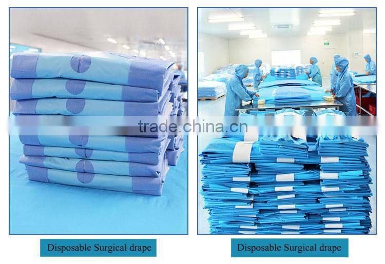 china supplier high reinforced Disposable impervious surgical gown in SMMS fabric