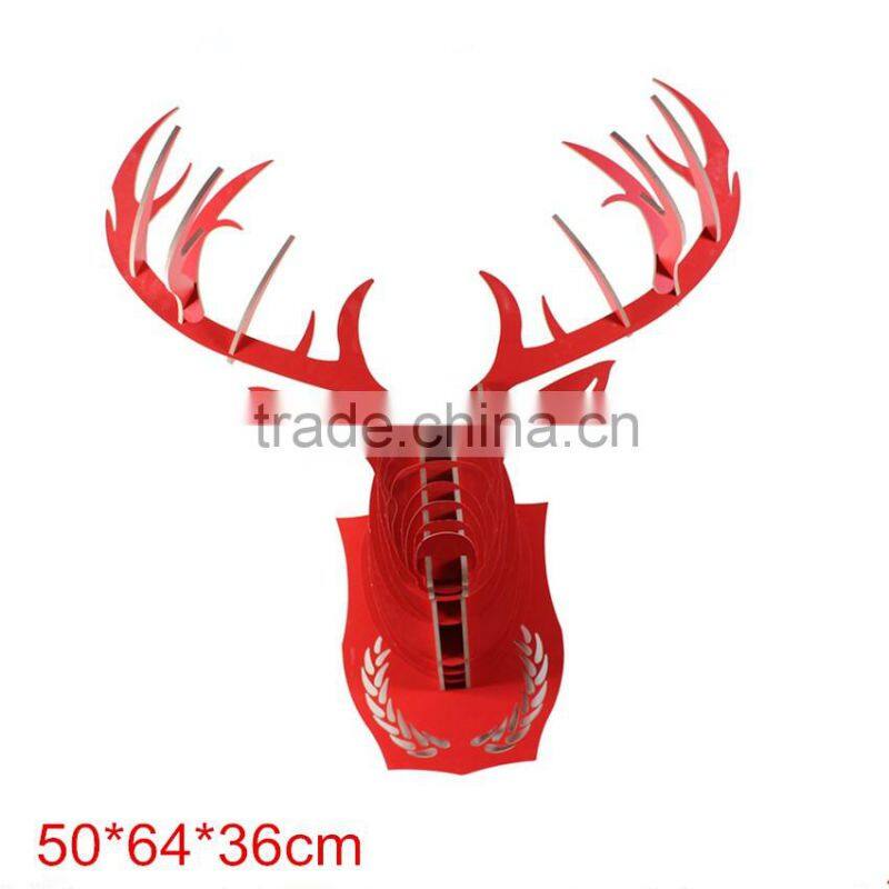 Wall Hanging DIY animal head wood craft home wall decoration