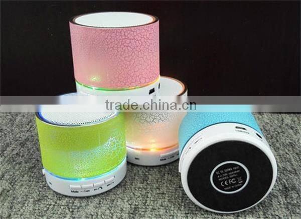 2016 Factory Price High Quality Mobile Bluetooth Wireless Mini Speaker With Led Flashing Light 2016 New Innovative Product