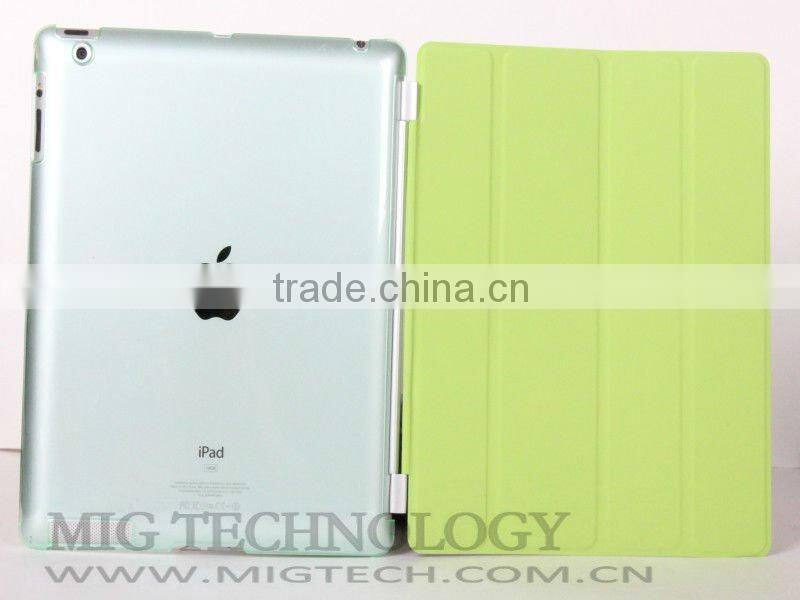 Smart cover with back hard cover for ipad2 3, for ipad 3 case