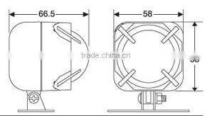 ES-201 DC 12V 24V Mini Siren WITH CE ROHS