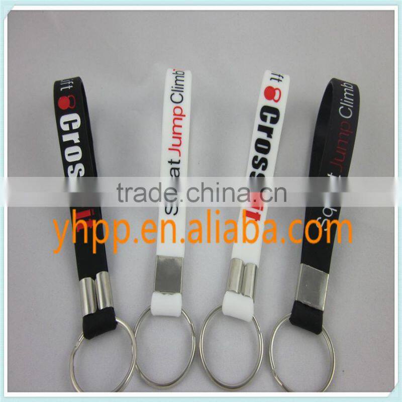 Custom Squat Jump Climb Throw Lift CrossFit Cross Fit silicone wristband key tag holder