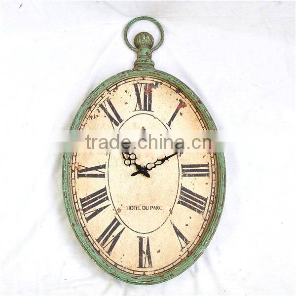 French metal vintage wall clock for home decor