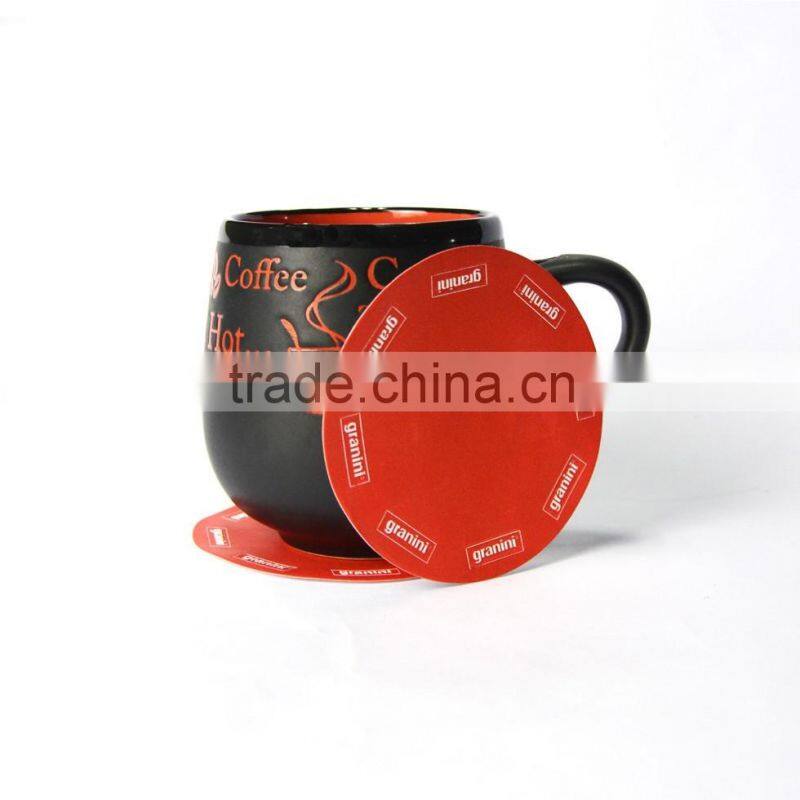 Custom Beer/Wine Absorbent Printed Paper Coaster/Mat Promotional For Pub/Bar