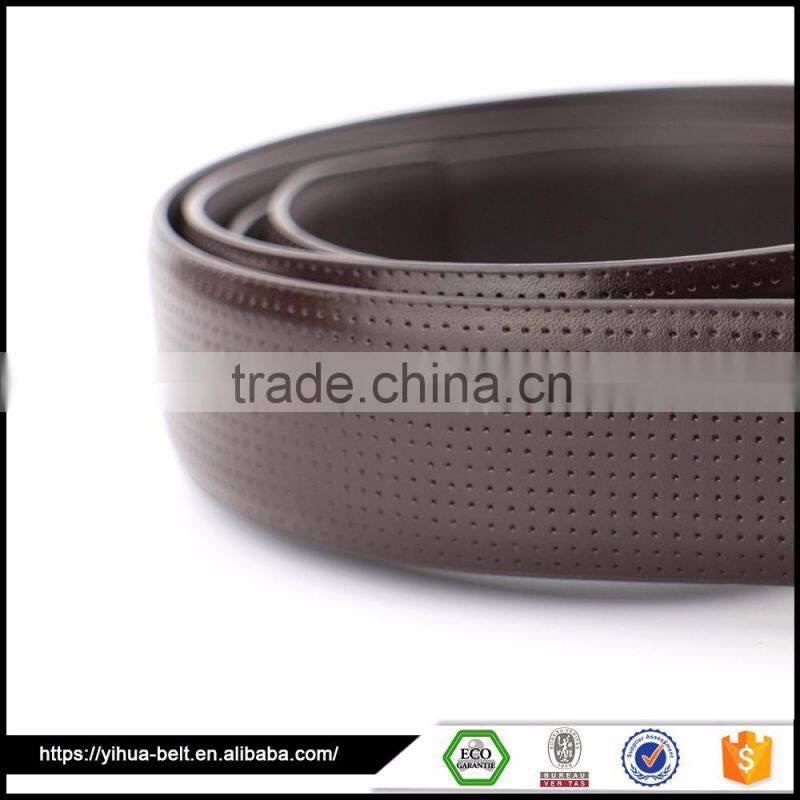 factory price men's brand leather belt with little hole decorative