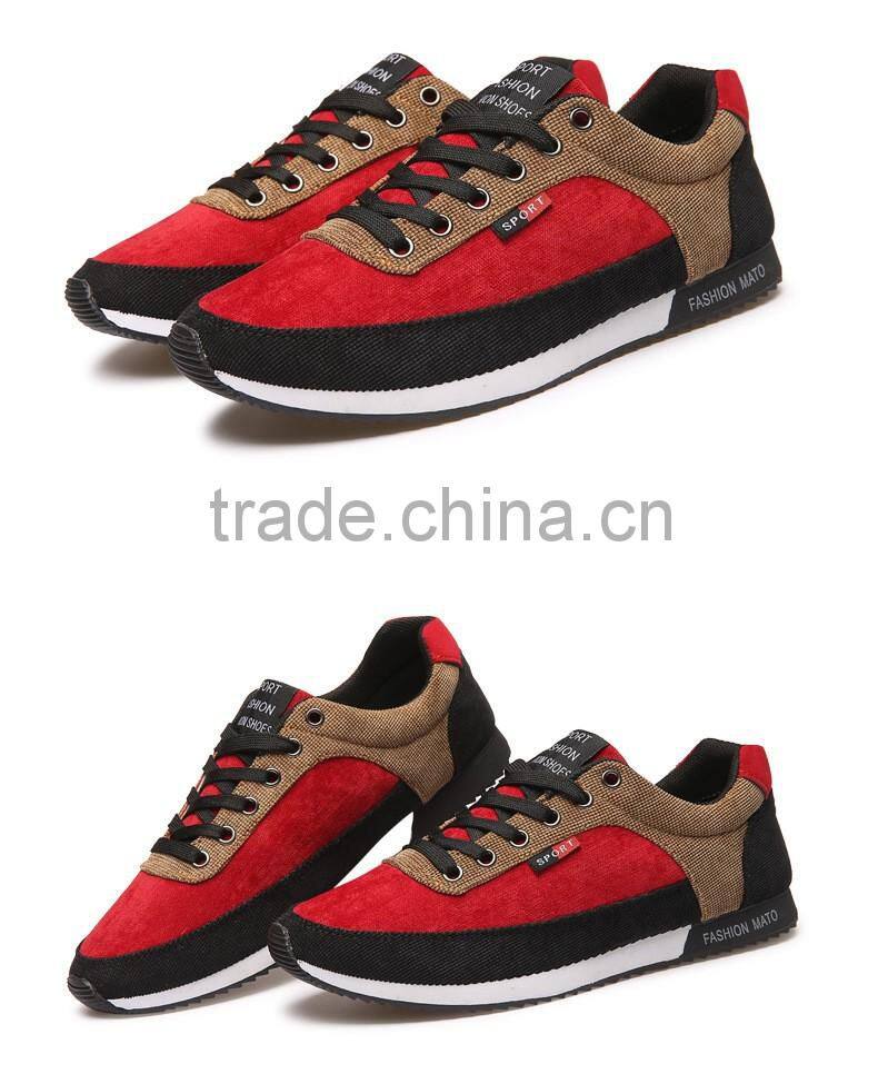 Hot Trend Lace Up Fashion Mens Sport Shoe New Model Canvas Shoes