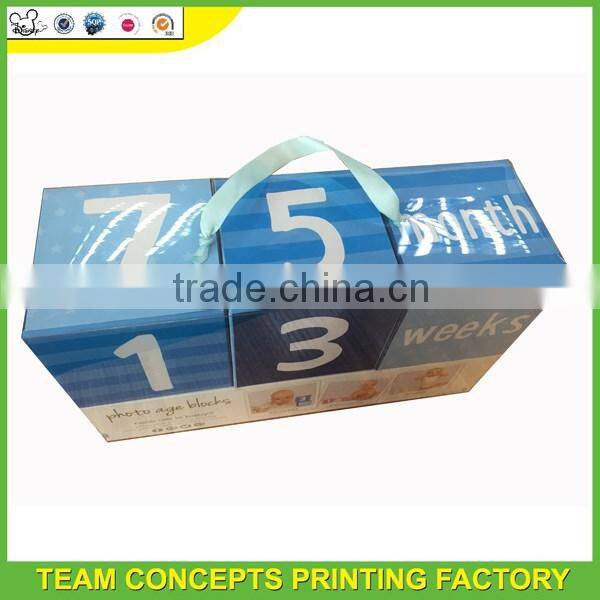 Cardboard Baby Photo Age Prop Blocks