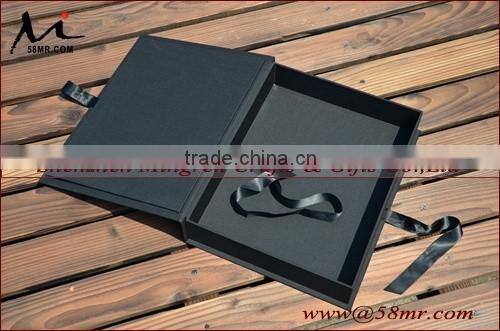 Ribbon Fabric Linen Photo Album Storage Gift Box