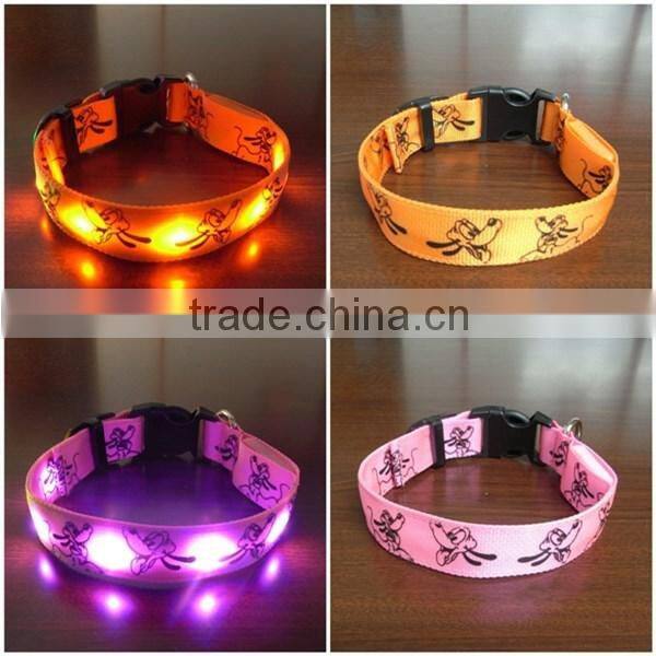 Waterproof Pet Products Glowing Led Dog Collar