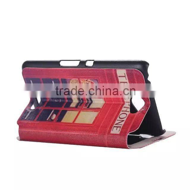 PU Plastic Printed Back Cell Phone Case For SONY E4