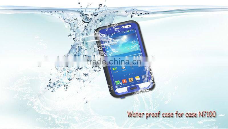 Newest hard PC Material waterproof case for Samsung galaxy note 2