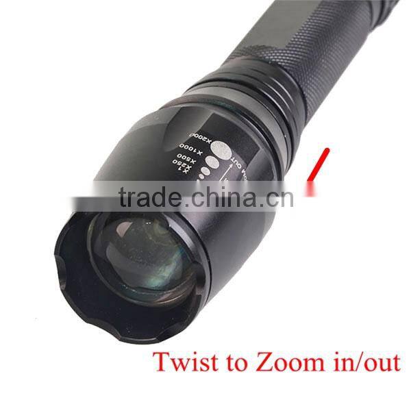 Ultra Bright 1600LM Lumen Adjustable LED Aluminum alloy Flashlight Torch Charger 2 x 18650 Battery flashlight