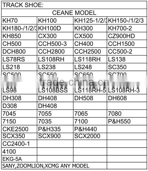 Undercarriage Parts For KH300-3 1008081 Crawler Crane Track Shoe
