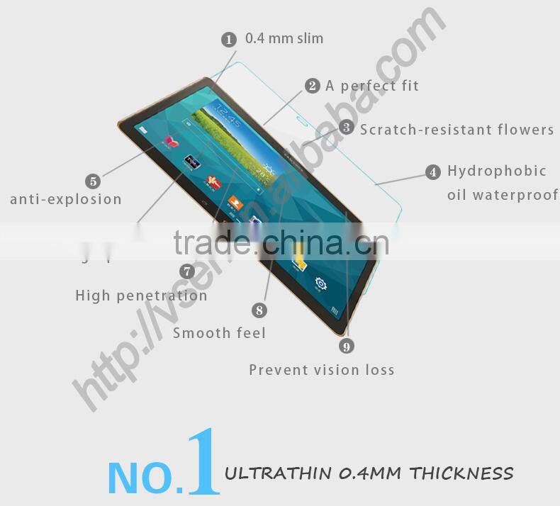New technology anti-shock 0.4mm 3D glass for samsung galaxy Note 8 inch N5100 tempered glass screen protector