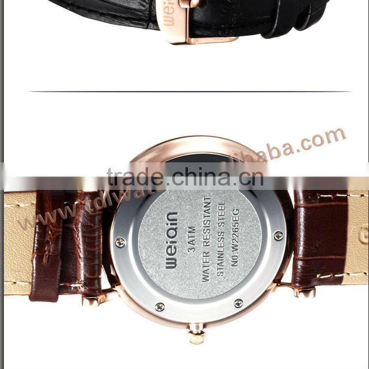 Fashion Genuine leather watch Ultra Thin Watch high quality watches stainless steel case luxury watch leather watch