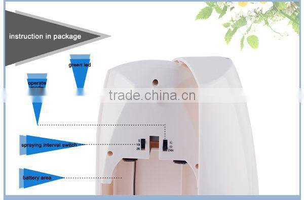 Hot sale bathroom auto perfume dispensers removable battery type aerosol dispenser V-